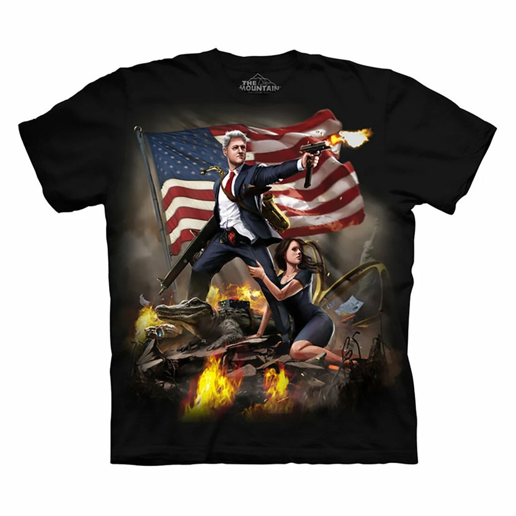 The Mountain Tie Dye T-Shirt Clinton President USA History Election Political