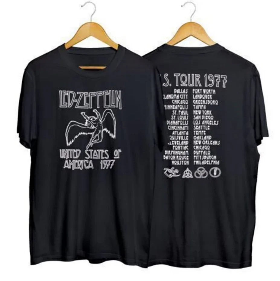 Led-Zeppelin 1977 American Tour T-Shirt 2 Sided