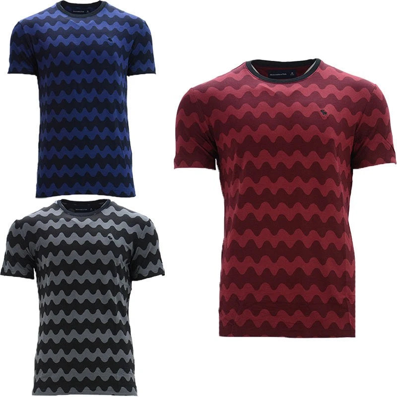 ABERCROMBIE & FITCH Mens T Shirts Crew Neck Casual Cotton Summer A&F Tee Top NEW