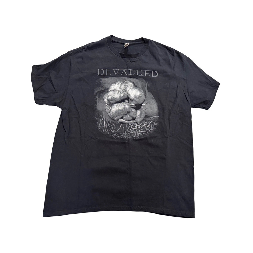 Devalued Graphic T-Shirt Mens XL Black Excellent Condition Dark Aesthetic Tee
