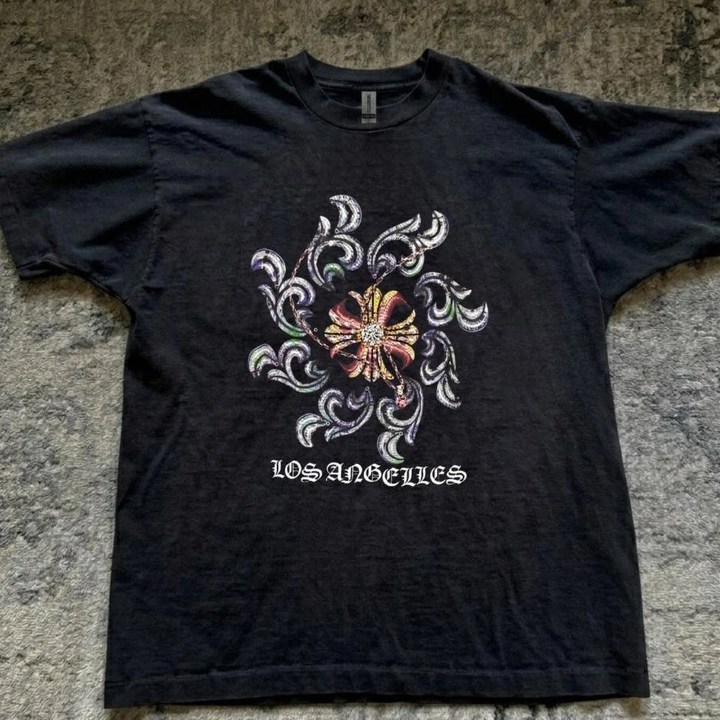 goth design los angeles cotton tee streetwear style