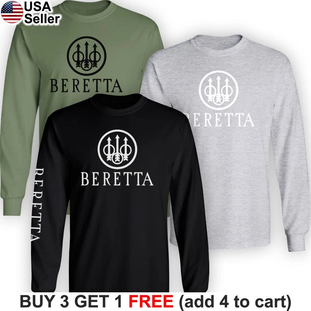Beretta Firearms Long Sleeve T-Shirt Gun Tactical 2nd Amendement Pistol BBR02