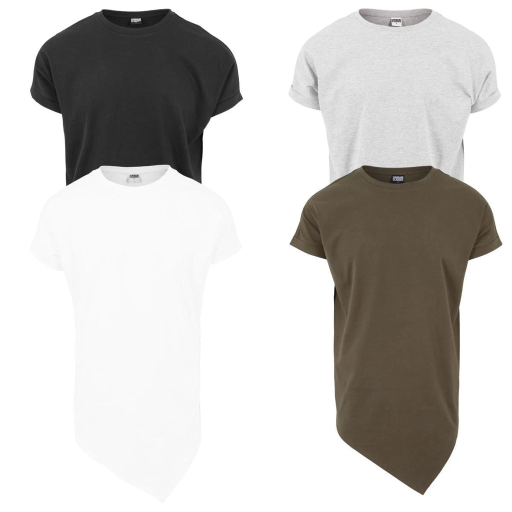 Urban Classics Asymmetric Long Tee T-shirt Top Edgy Men