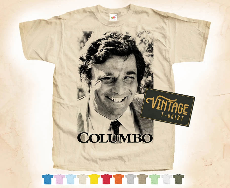 Black Print COLUMBO vol.1 T-SHIRT Tee Vintage Poster 12 Colors S-5XL