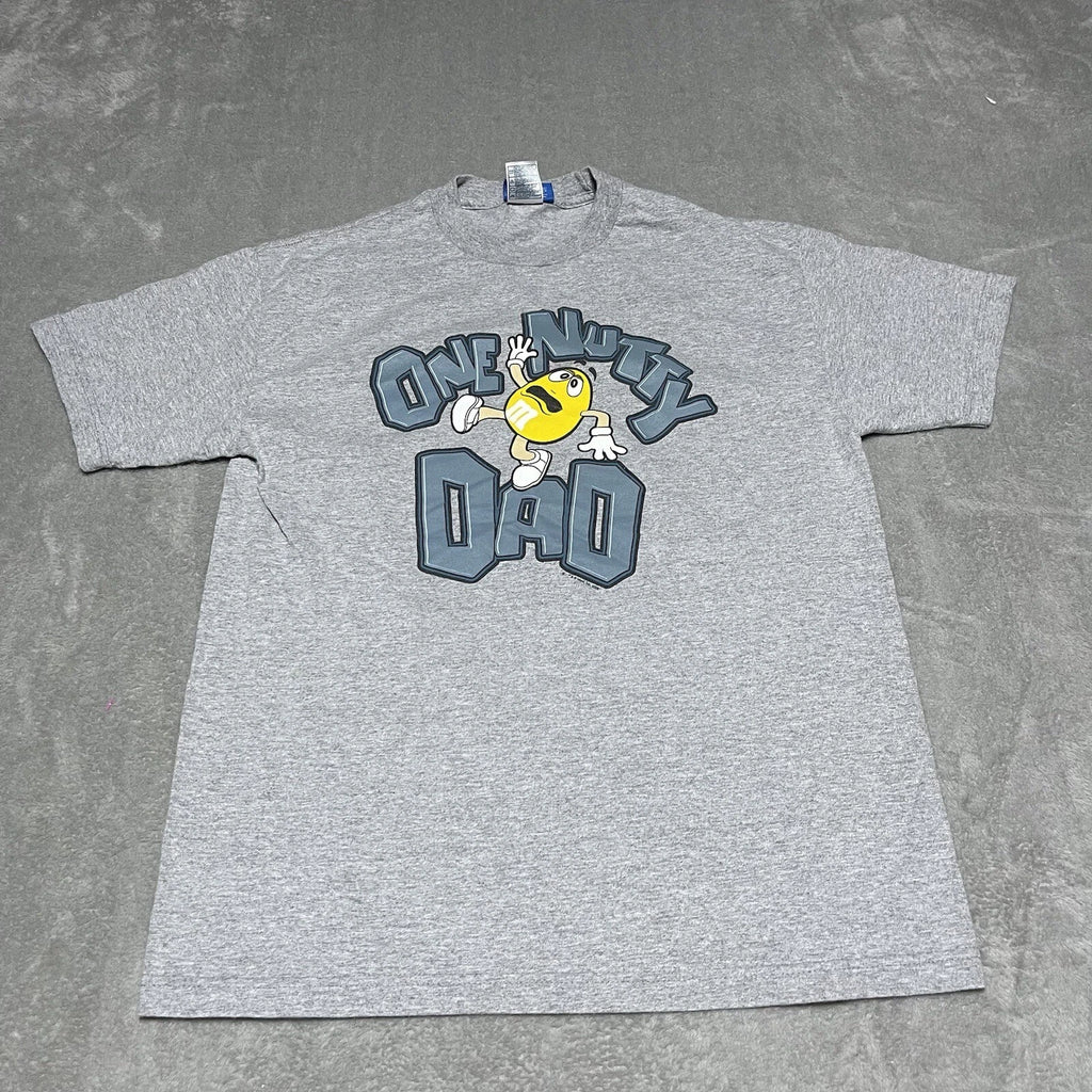 Y2k M&ms Shirt Mens Large Gray One Nutty DadShort Sleeve Dad Joke 2006