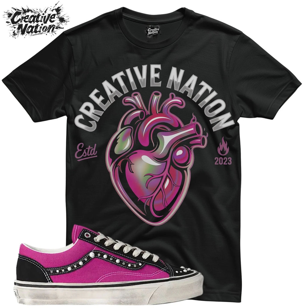 Shirt To Match OTW Old Skool 36 Pearlized Pack Pink Black Unisex Tee Heart Shirt