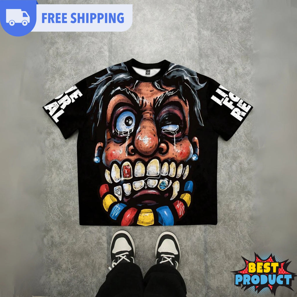 Halloween T-Shirt Casual Cartoon Print Short Sleeve Horror Goth Graphic Cloth
