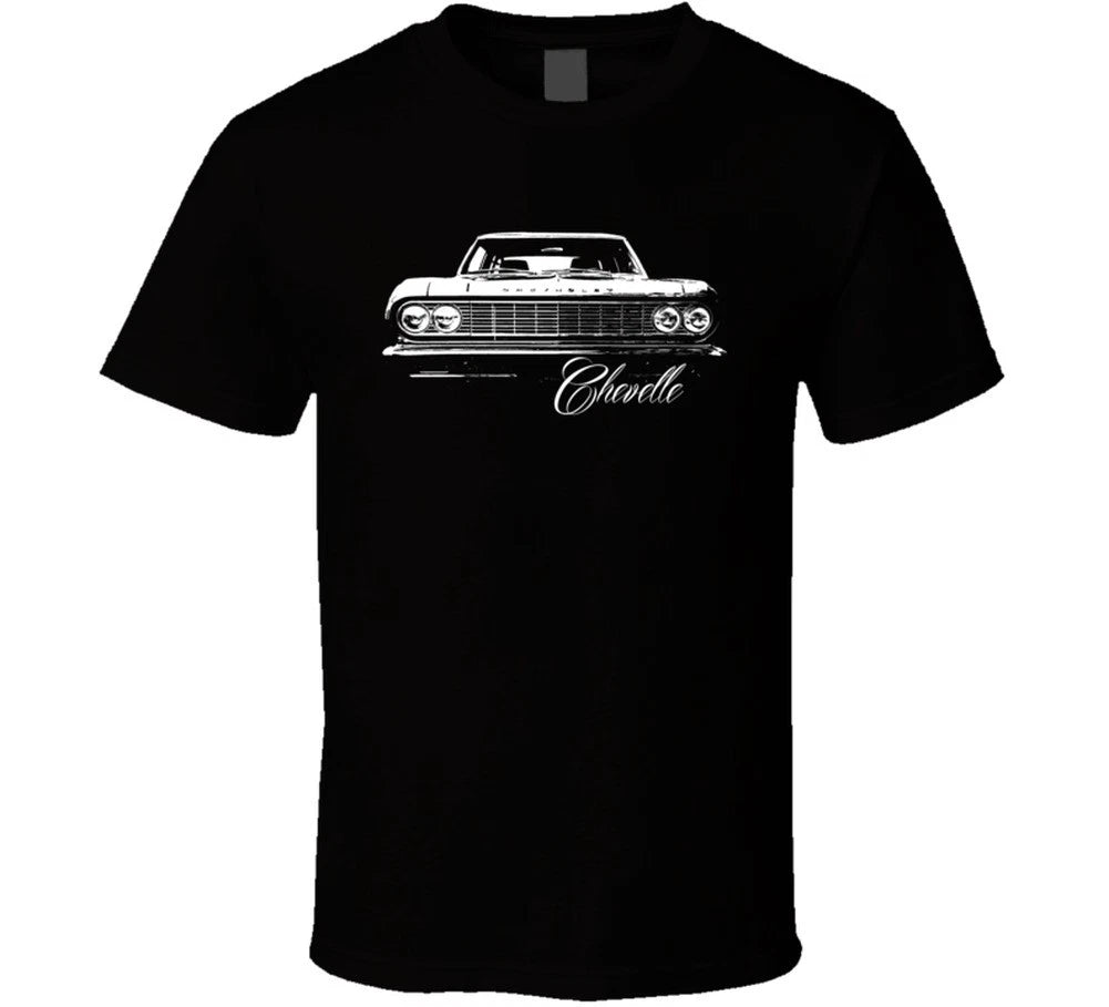 1964 Chevelle Grill View With Model Name Black T Shirt