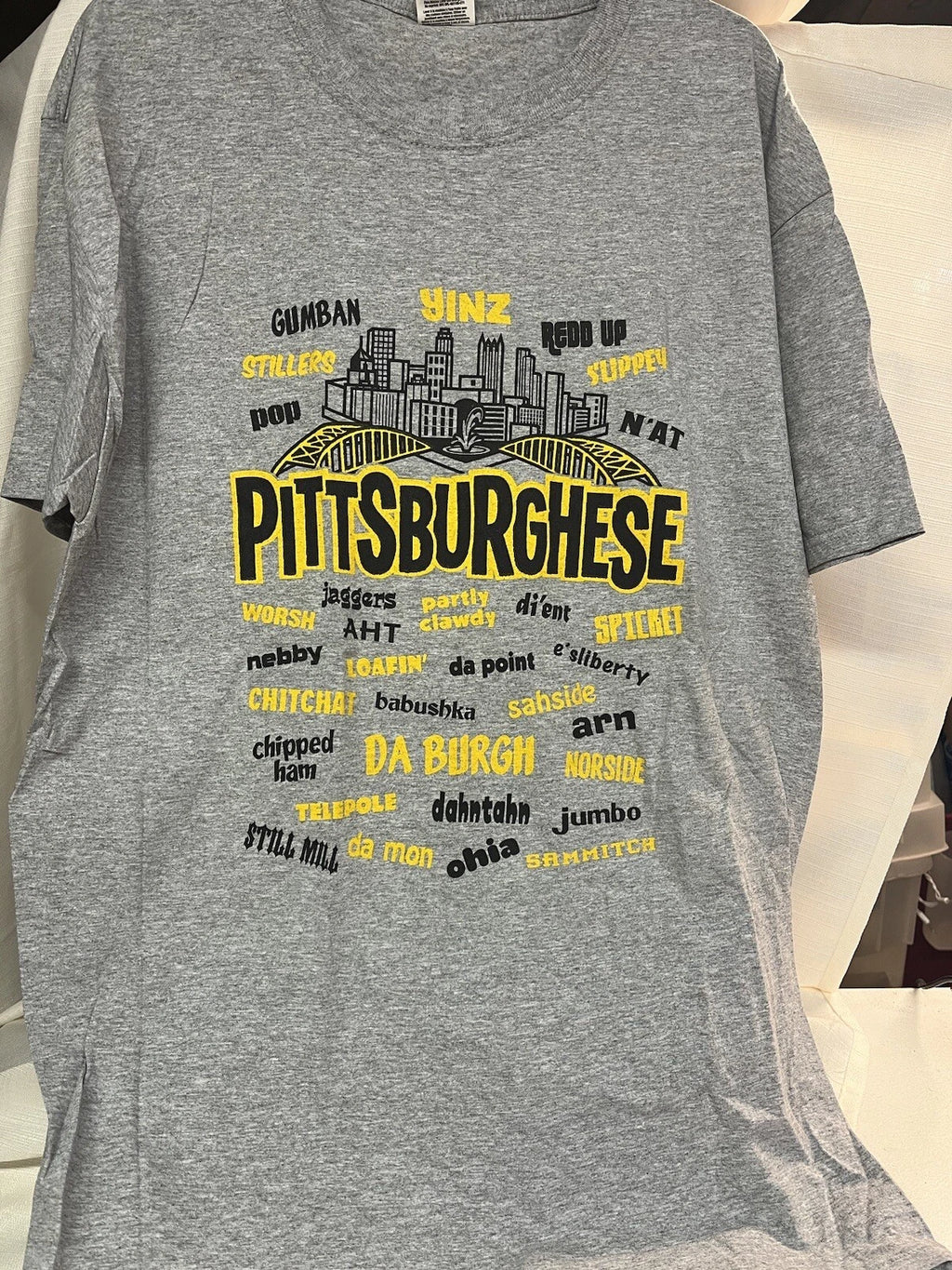 Fruit Of The Loom PITTSBURGHESE Language Definitions T SHIRT  Pittsburgh S M L