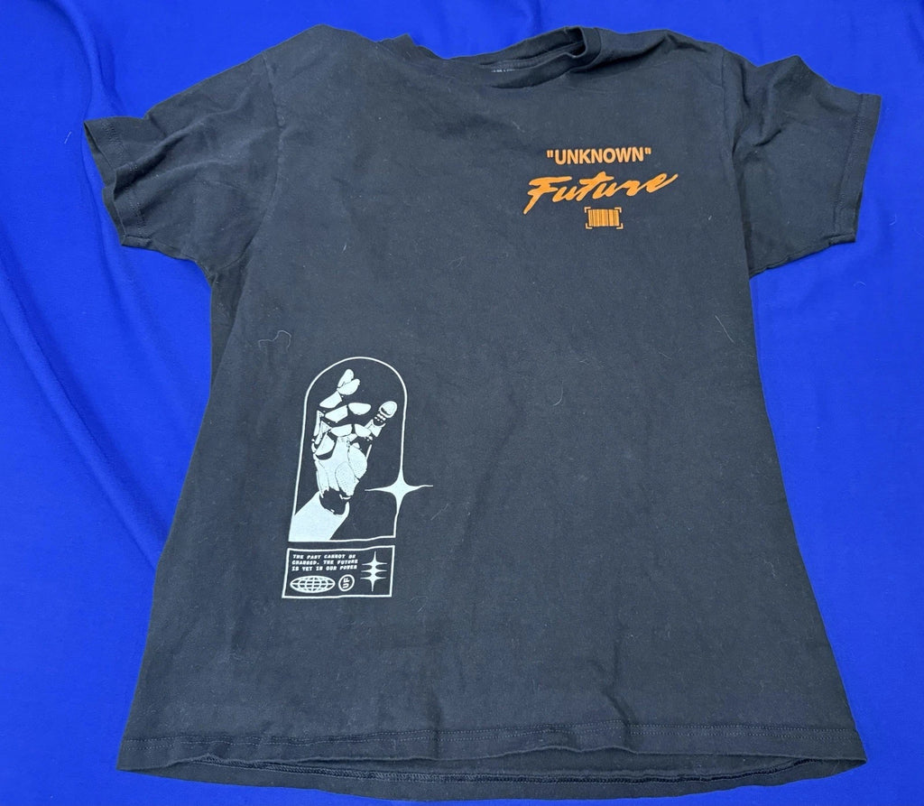 Fashion Nova Men Unknown Future T Shirt Large Black Graphic Robot Streetwear