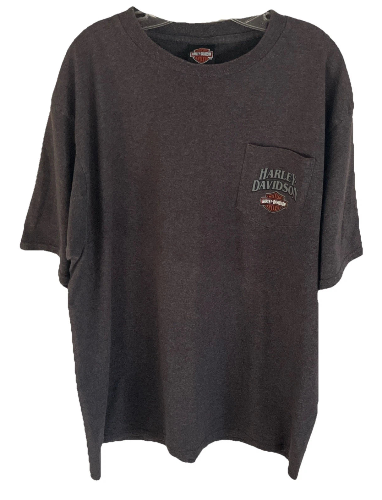harley davidson shirt 2XL Gray Pocket Logo Minimalist Biker