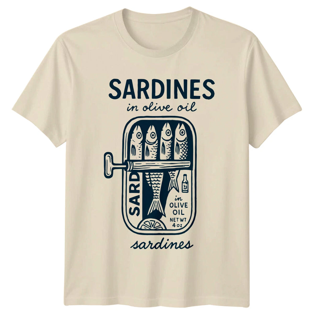 Sardines In Olive Oil Seafood Food Mens T-Shirt Womens Tee Graphic Top