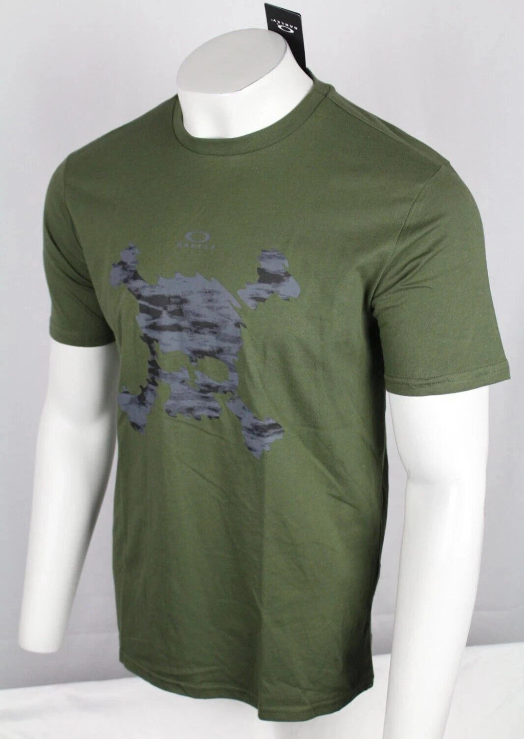 Oakley Men's Camo Skull T Shirt Short Sleeve Crew New Dark Brush