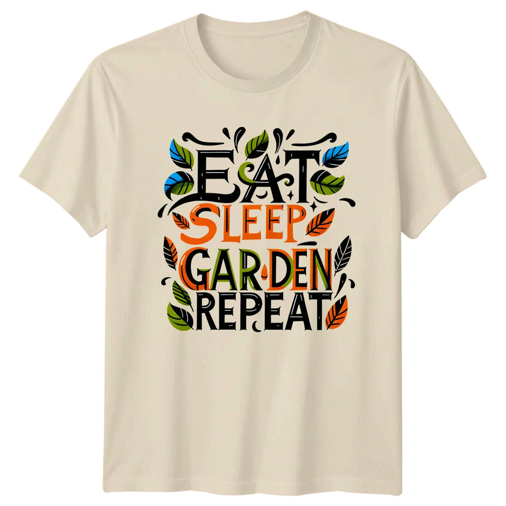 Eat Sleep Garden Repeat T-Shirt, Gardening Hobby Tee, Funny Garden