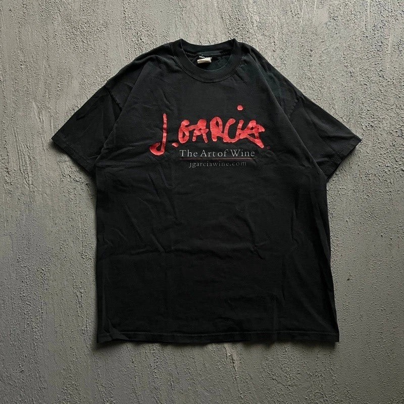 Vintage Jerry Garcia Shirt XL Black 2000s The Art of Wine Grateful Dead