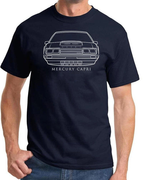 1982-86 Mercury Capri Classic Front End Design Tshirt NEW Colors