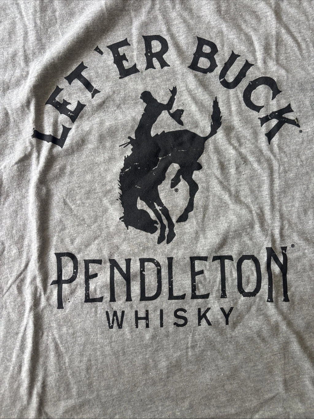 Pendleton Whisky Let'er Buck T Shirt Adult XL Rodeo Cowboy NEW