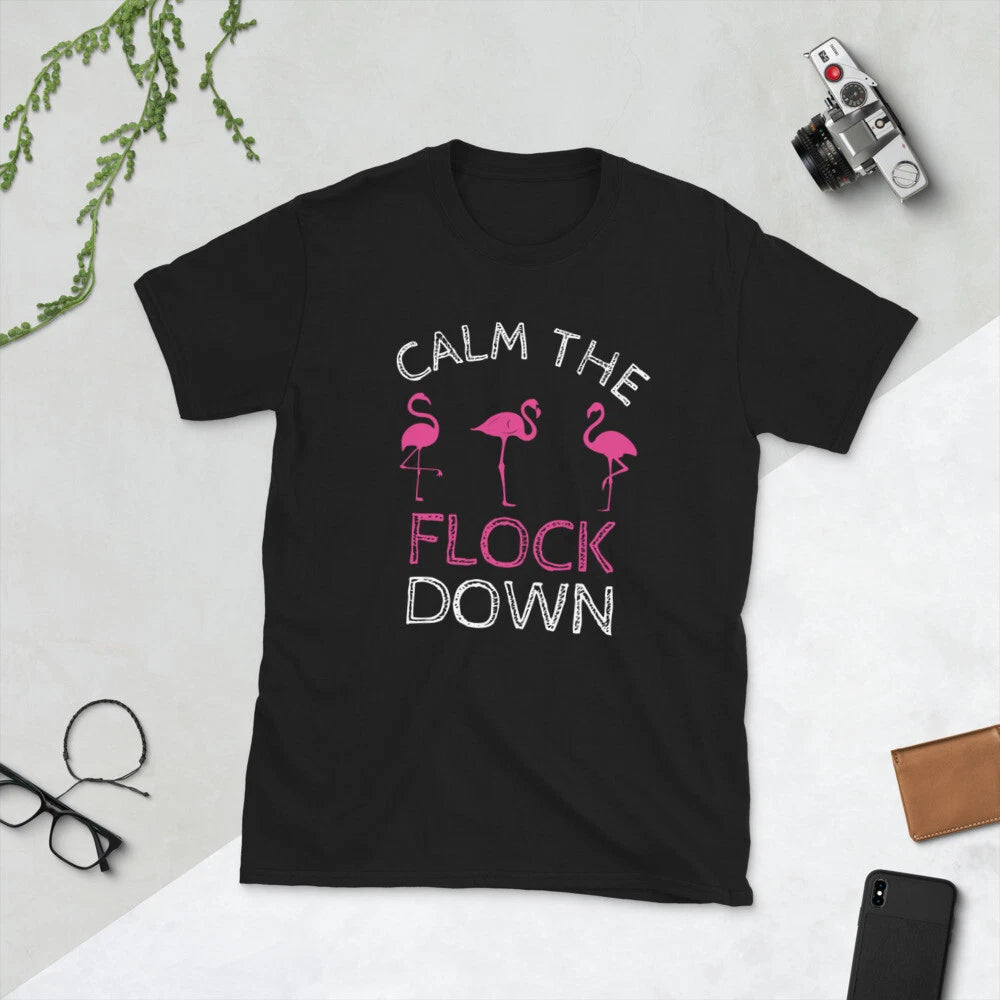 Funny Flamingo Summer design, Short-Sleeve Unisex T-Shirt