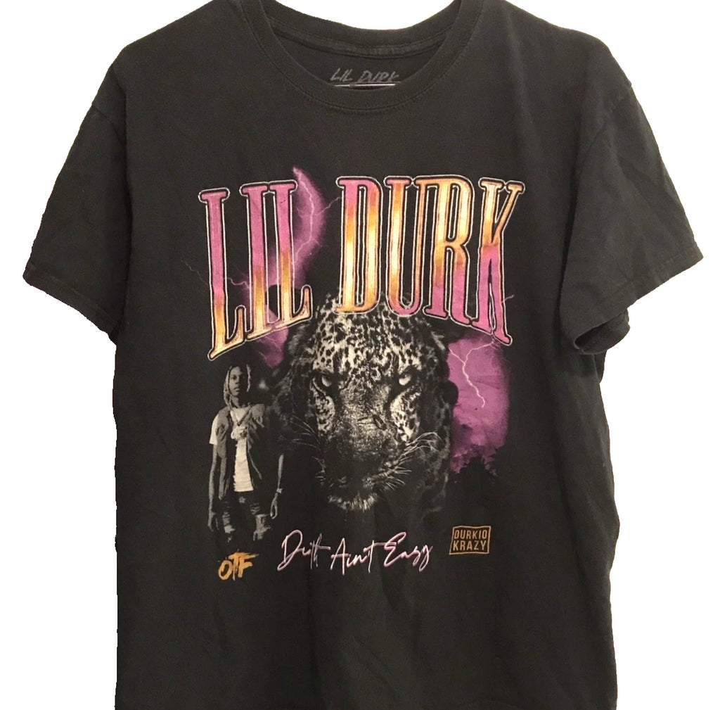 Lil Durk Shirt Death Aint Easy Rap Tee Hip Hop Adult Size Large Durk10 Krazy