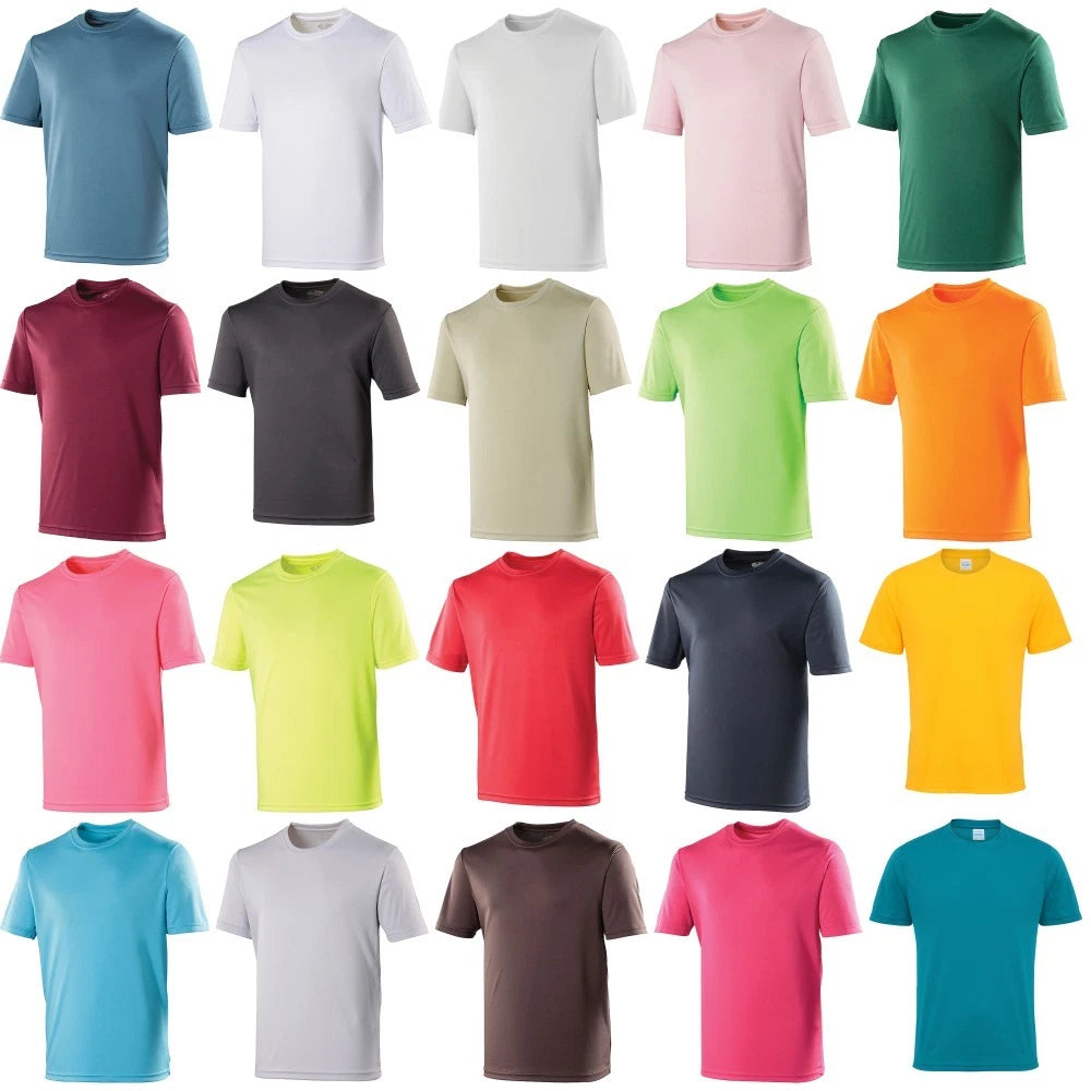 Mens AWDis Plain 100% Polyester T Shirt for Sublimation Print (30 Colours)