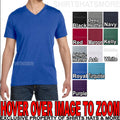 Canvas Mens V-Neck T-Shirt 100% Preshrunk Combed Ringspun Soft Cotton XS-2XL NEW