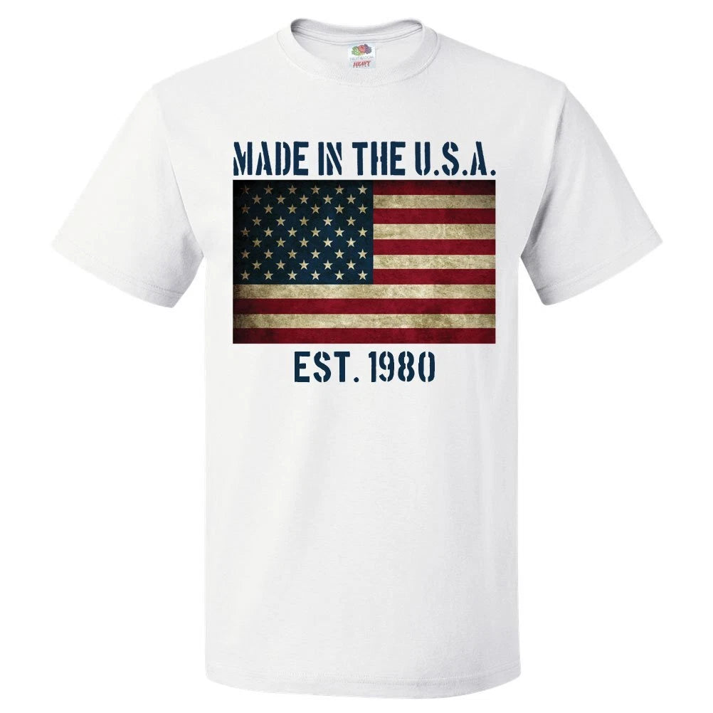 46th Birthday Gift For 46 Year Old Made In USA 1980 Shirt