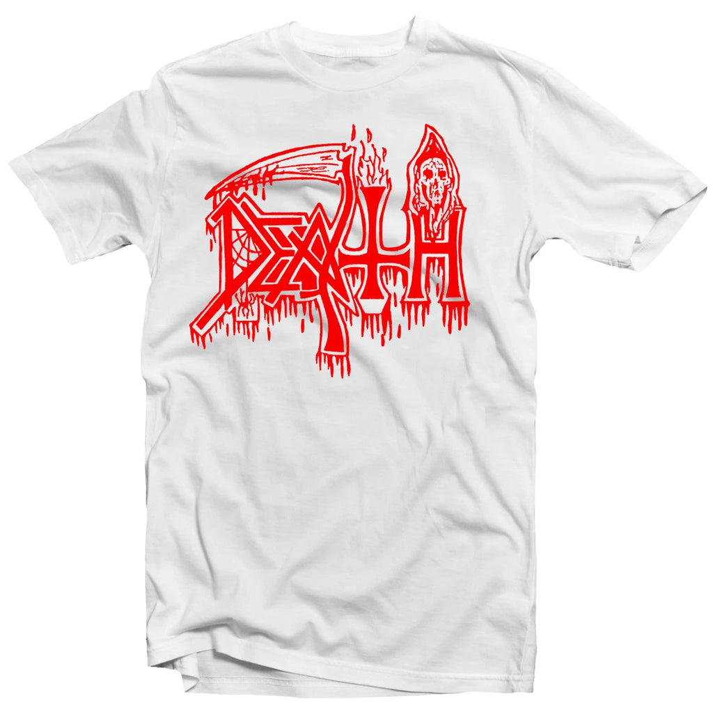 DEATH Classic Logo (Red on White) T-Shirt NEW! Relapse Records TS4159