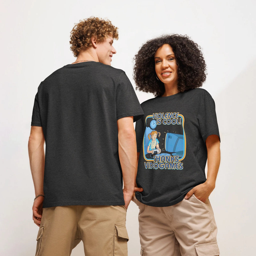 Cal Hampton Shirt - Violence Is Cool Thanks Videogames - Funny Retro Tee