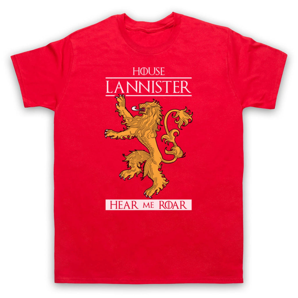 GAME OF THRONES HOUSE LANNISTER HEAR ME ROAR LION TV MENS & WOMENS T-SHIRT
