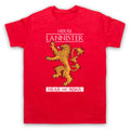 GAME OF THRONES HOUSE LANNISTER HEAR ME ROAR LION TV MENS & WOMENS T-SHIRT