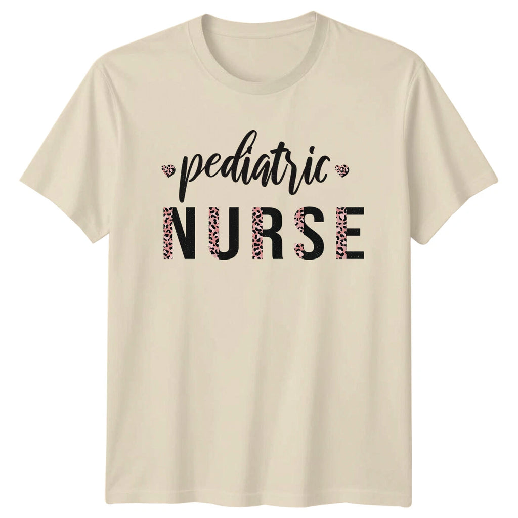 Pediatric Nurse Leopard T-Shirt - Cute Nurse Tee - pediatric NURSE