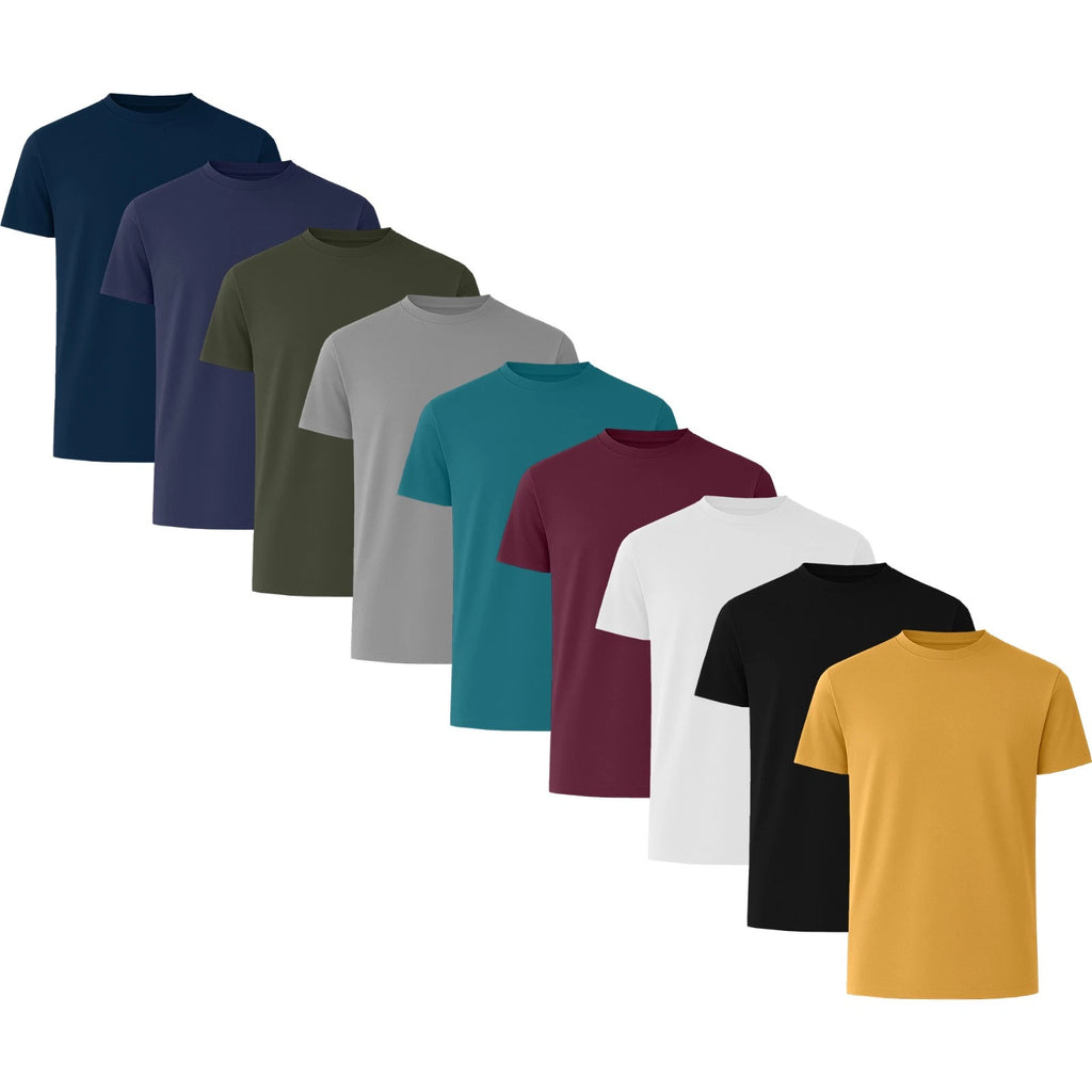 Plain Adult T Shirt Mens 100% Cotton Tee Shirt Short Sleeve Multi Pack SM-5XL