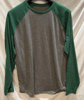 Men's NWOT Size 2XL Fanatics Long Sleeve Gray/Green Baseball Soft T-Shirt