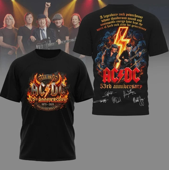 A.C D.C POWER UP Tour America 2026 shirt 53 Years Anniversary T-Shirt