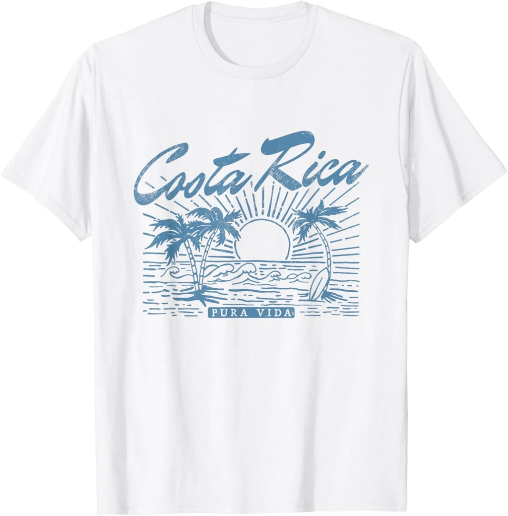 Costa Rica Pura Vida Vintage Distressed Beach T-Shirt
