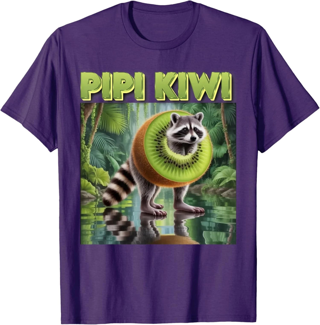 Pipi Kiwi Character Raccoon Kiwi Italian Brainrot Unisex T-Shirt