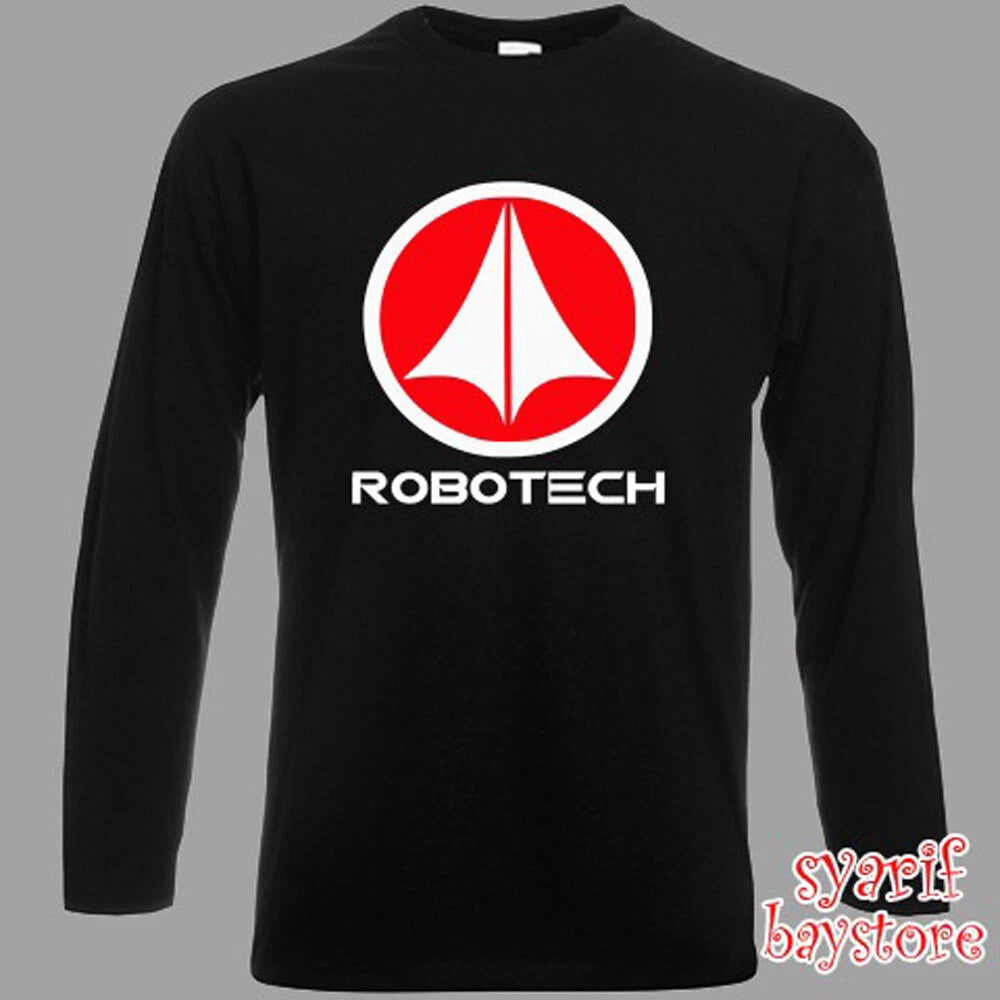 Robotech Anime Cartoon Men's Black Size S to 3XL