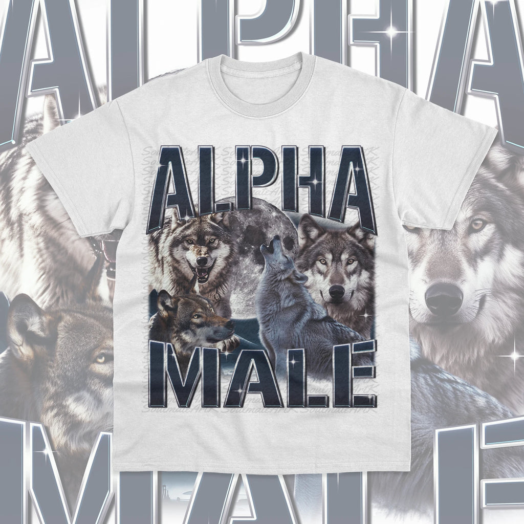 Alpha Male Wolf T-Shirt Unisex Animal Wolves Pack Alpha Male Sweater Hoodie Tee