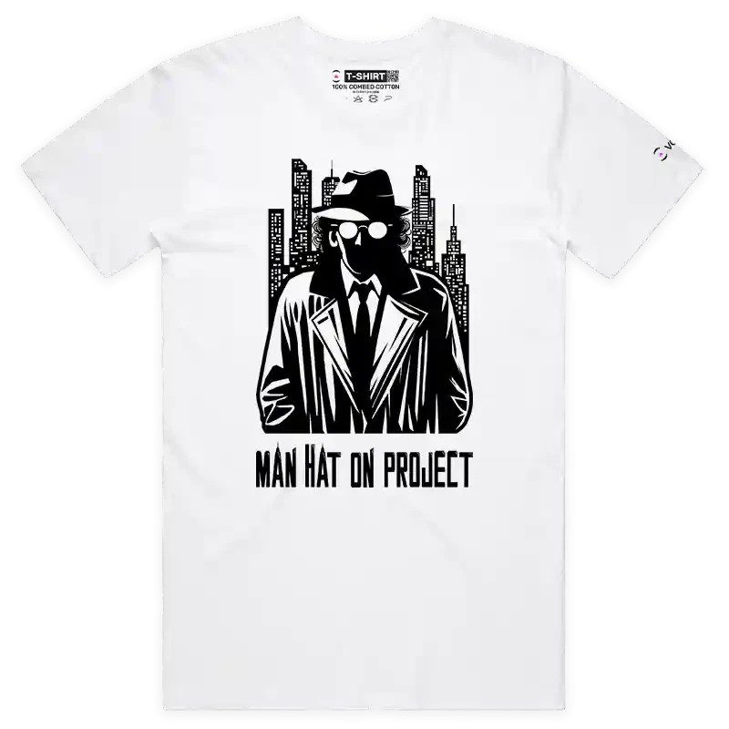 VOICEART Manhattan Project Funny Wordplay T-Shirt with Premium Graphics