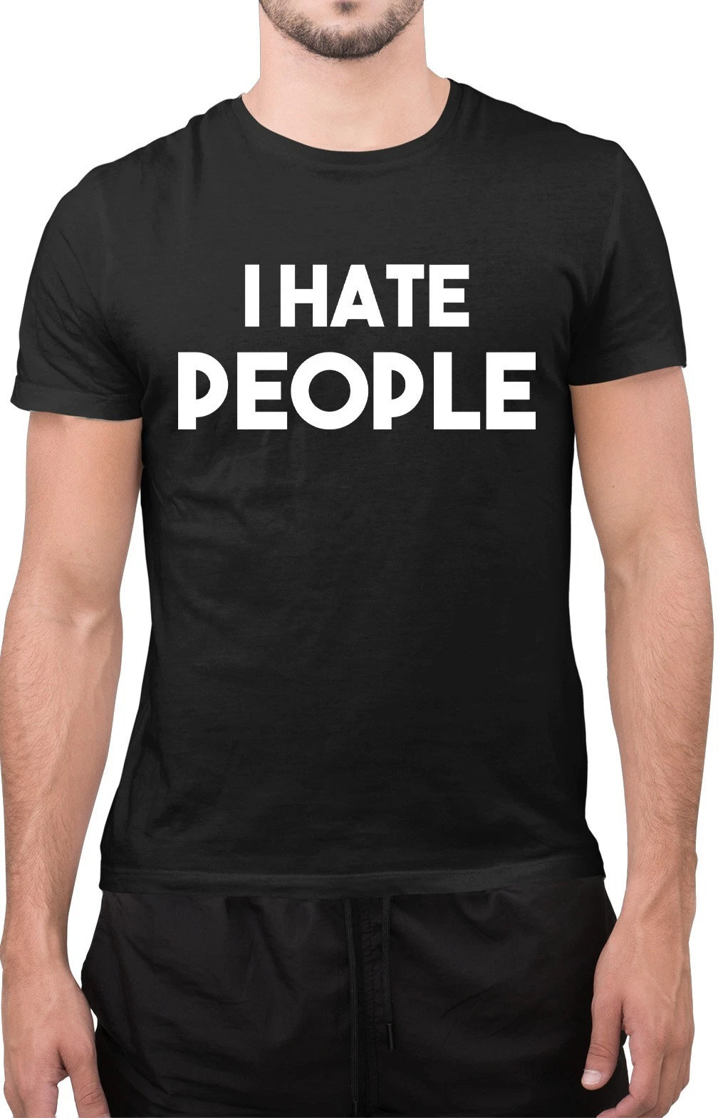 Funny I Hate People Sarcastic Anti Social Unisex Tumblr Top T-Shirt