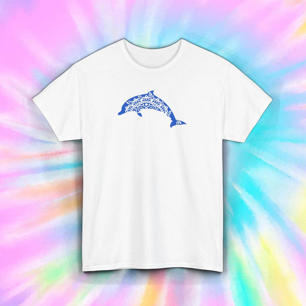 Mandala Dolphin T-Shirt Ocean Animal Beach Lover Aesthetic Gift Tee S-5XL
