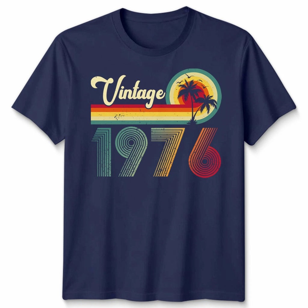 Vintage 1976 50th Birthday Unisex T Shirt Gift Tee For Women Mum Grandpa