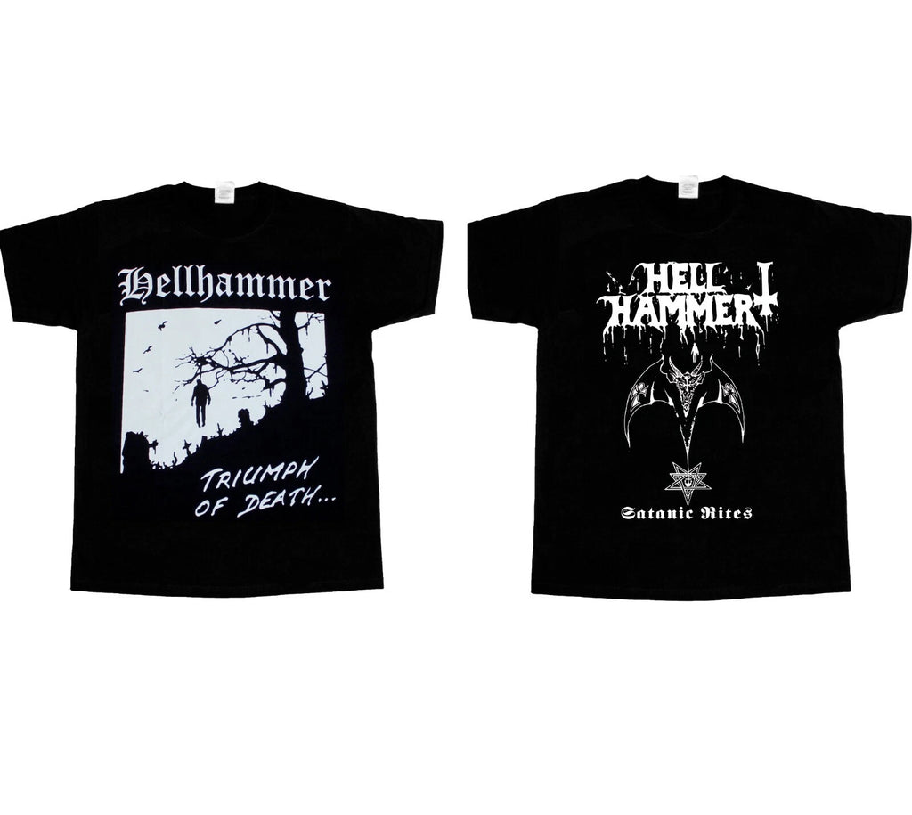HELLHAMMER TRIUMPH OF DEATH SATANIC RATES NEW SHORT/LONG SLEEVE T-SHIRT S - 5XL