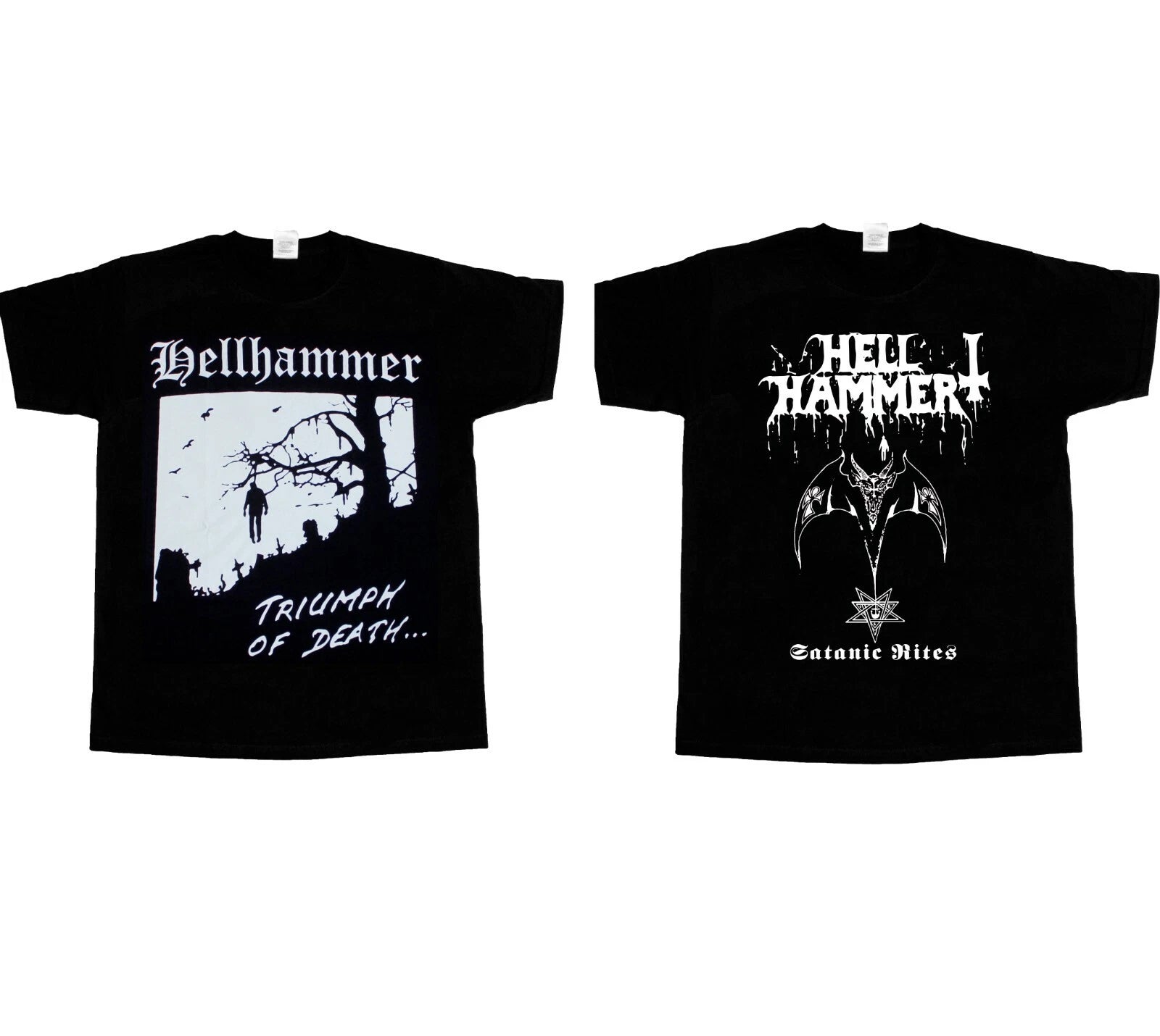 HELLHAMMER TRIUMPH OF DEATH SATANIC RATES NEW SHORT/LONG SLEEVE T-SHIRT S - 5XL