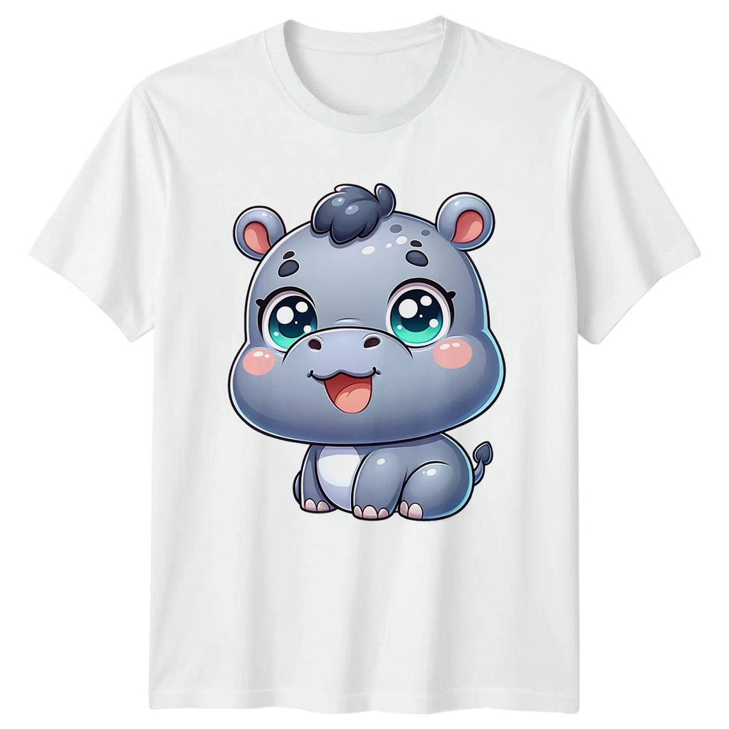 Cute Hippo Hippos Animals Mens T Shirt Womens Tee Graphic Unisex Top