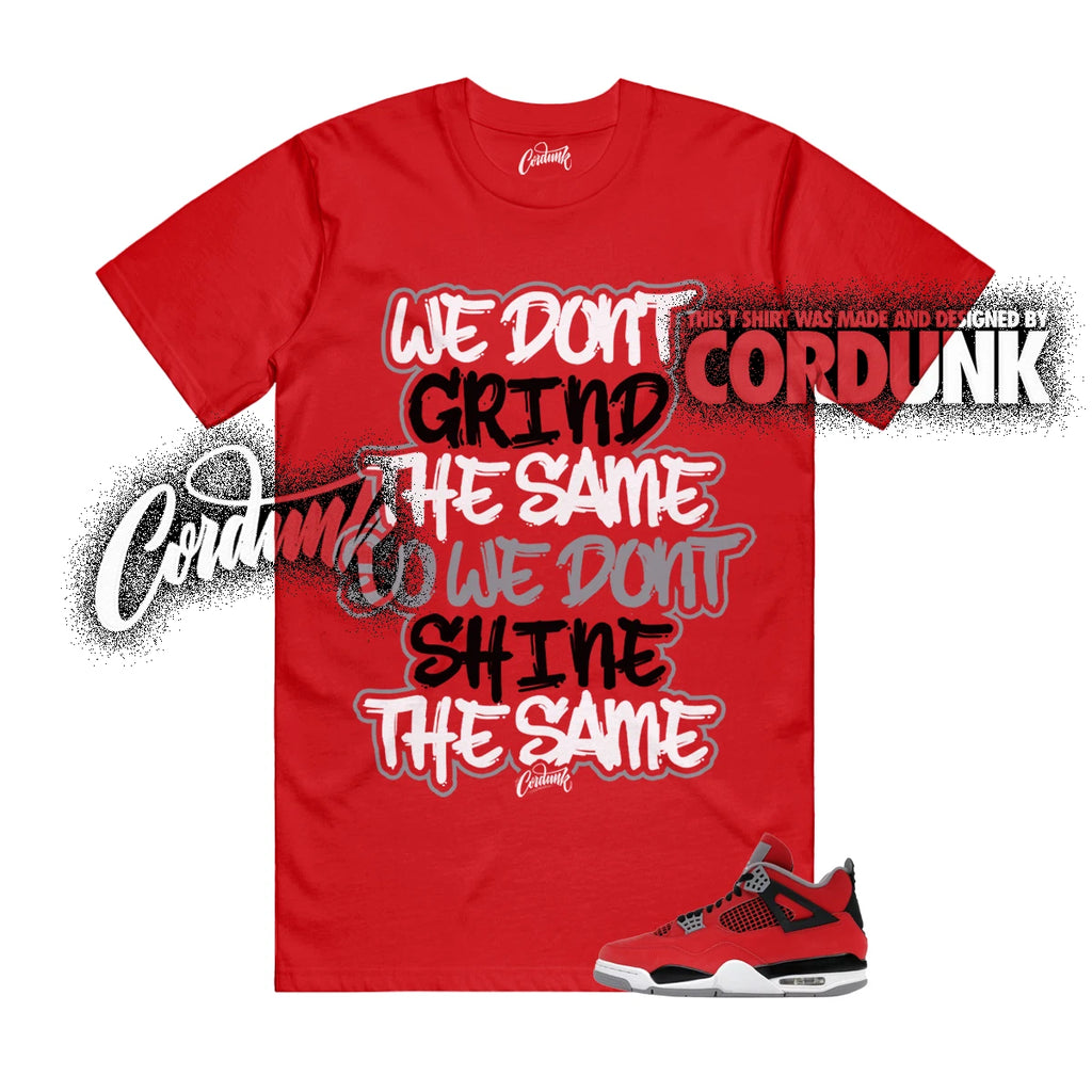 4 Toro Bravo Fire Red White Black Cement Grey 2026 T Shirt Match DIFF