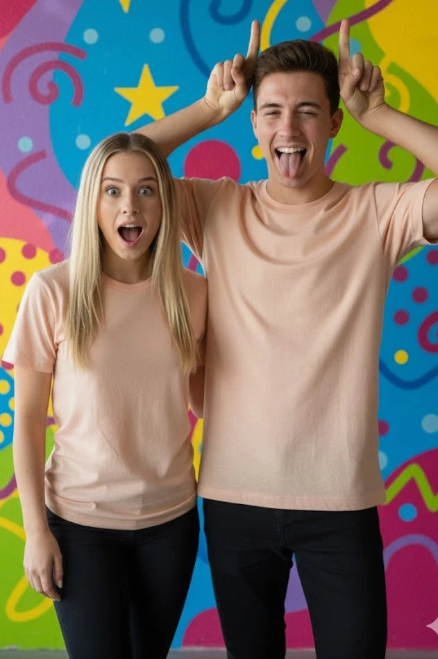 Bella + Canvas Unisex Short-Sleeve T Shirt Crew Neck Stylish Peach T-Shirt NWT