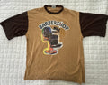 Vintage DELF Shirt Mens 4XL Brown Barbershop Kris Stephens Graphic Ringer 90s
