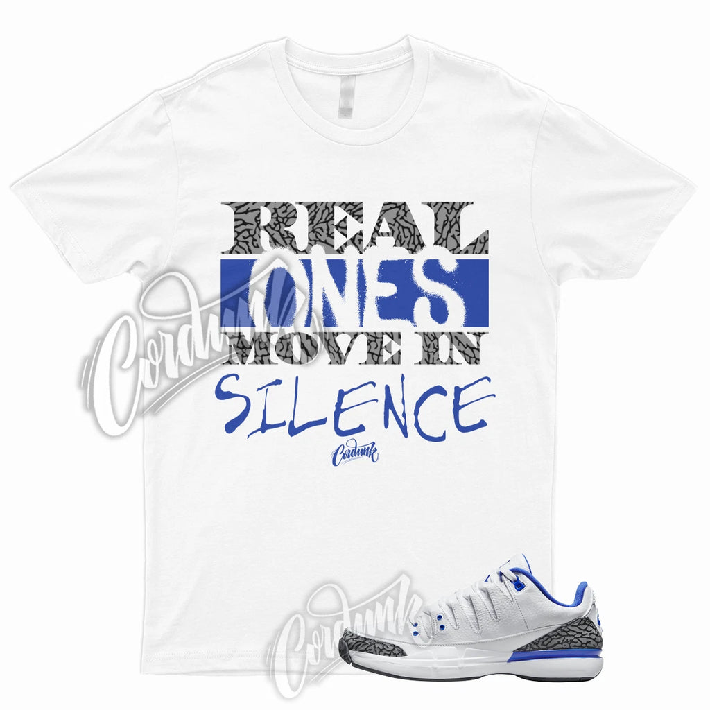 R1 T Shirt to Match Zoom Vapor AJ3 Racer Blue Dark Grey Elephant Print 1 True
