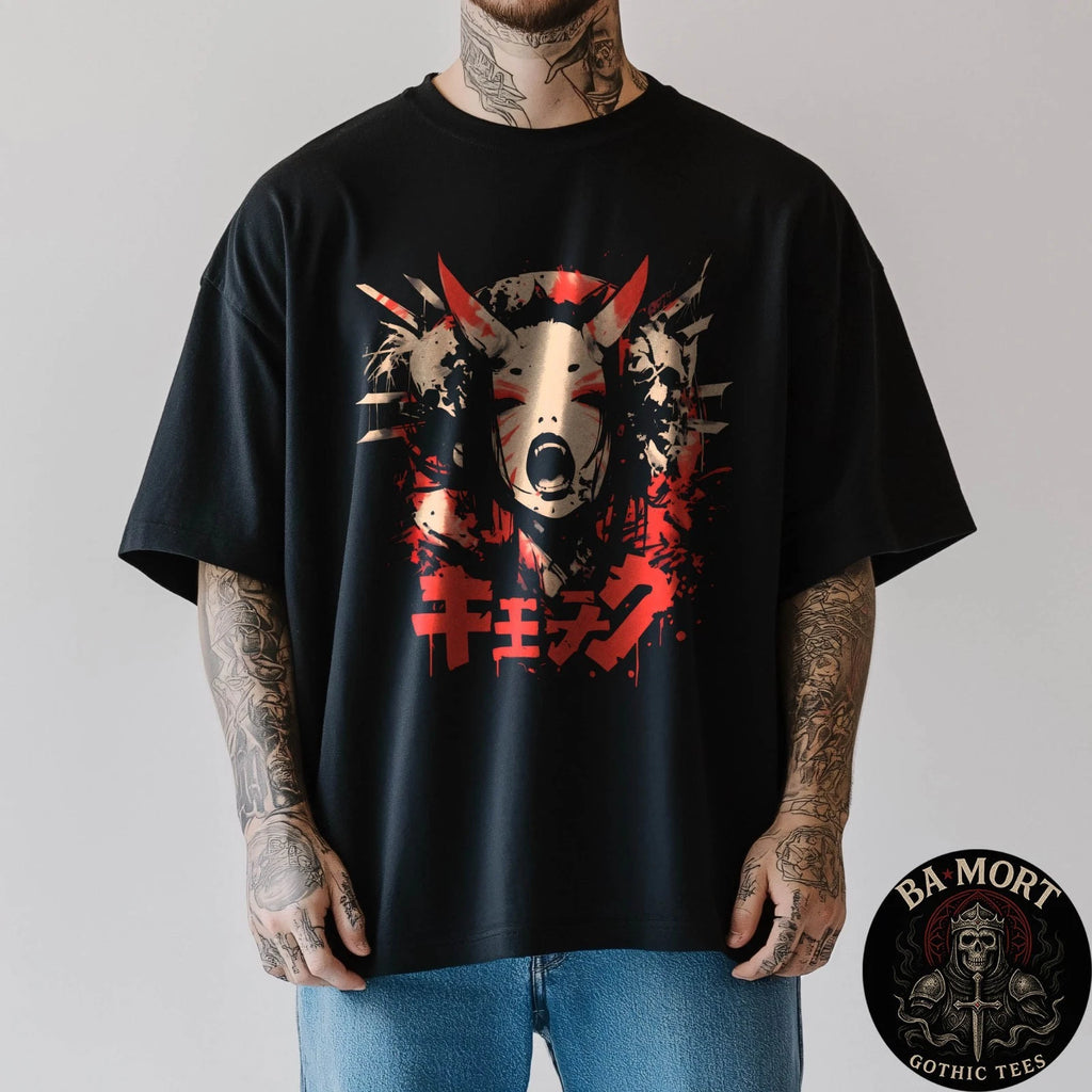 Goth Grunge Demon Anime Girl Waifu Horror Alt Aesthetic T-Shirt